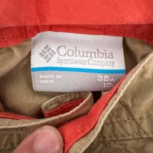 2 Columbia Shorts- Red and Tan Sportswear Short Bundle